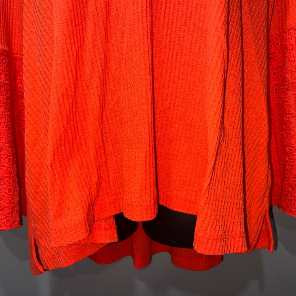 𐙚⋆˚✿˖° Boho Red Lace-Trimmed Top 𐙚⋆˚✿˖° - Picture 7 of 8